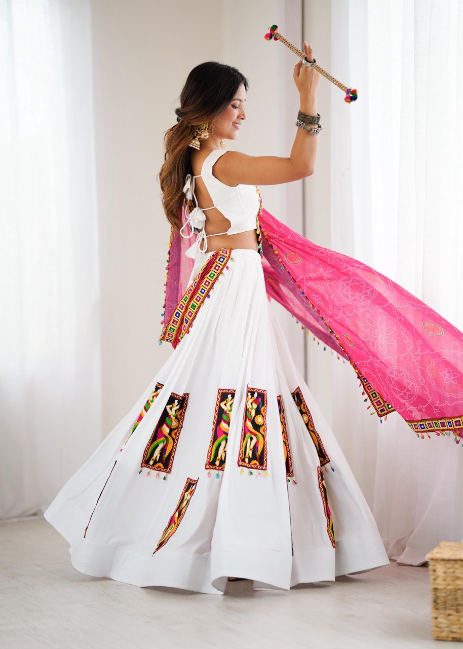 Designer Heavy Rayon Lehenga Choli with Dupatta - Image 7