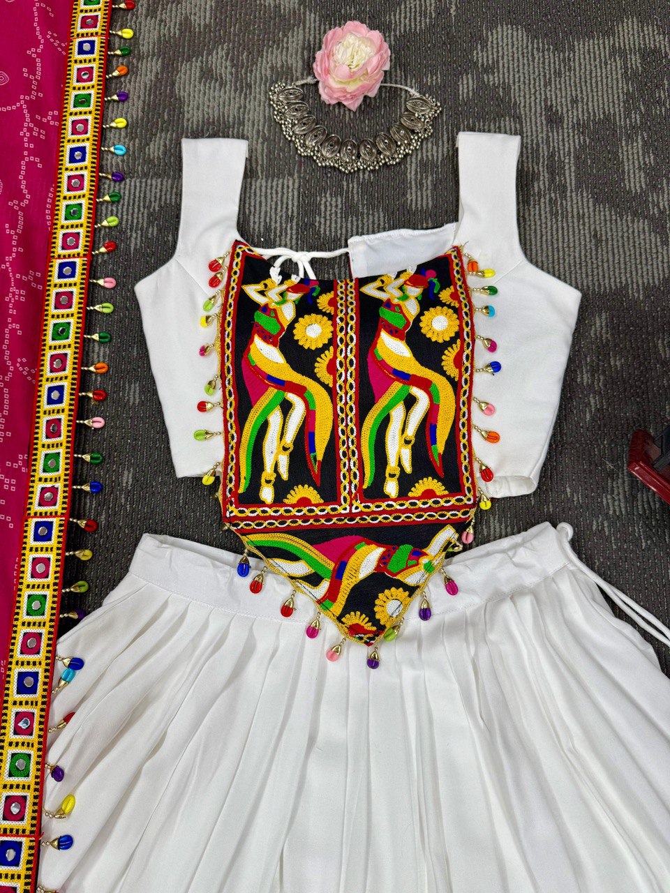 Designer Heavy Rayon Lehenga Choli with Dupatta - Image 2