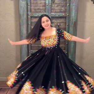 Black Traditional Mirror Work Navratri Lehenga Choli – Festive Garba Wear