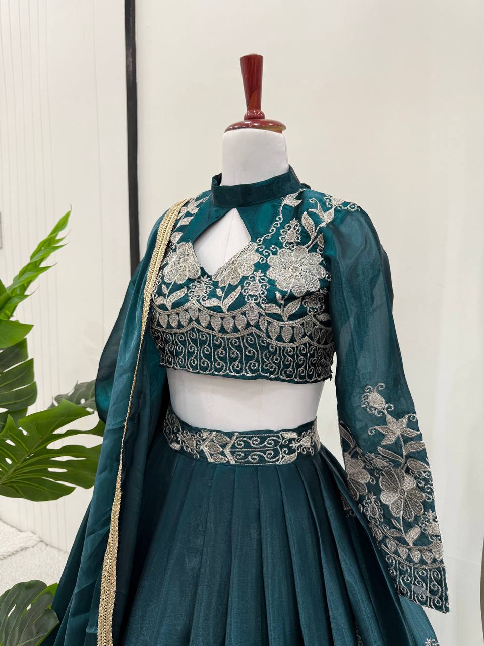 Jimi Choo Heavy Boutique Lehenga with Choli & Dupatta - Image 2