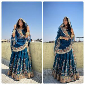 Georgette Embroidered Lehenga Choli with Dupatta